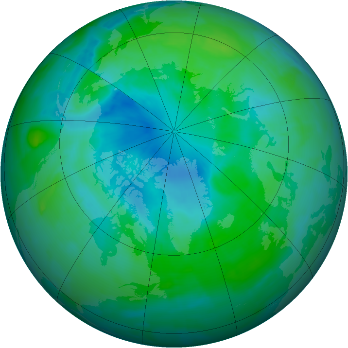 Arctic ozone map for 24 August 2012